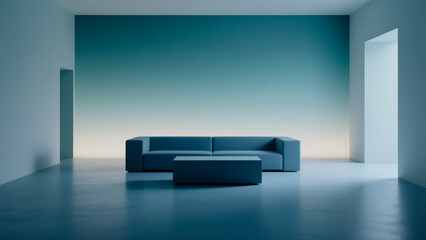 Wall Mural - smooth gradient transition of teal and navy blues