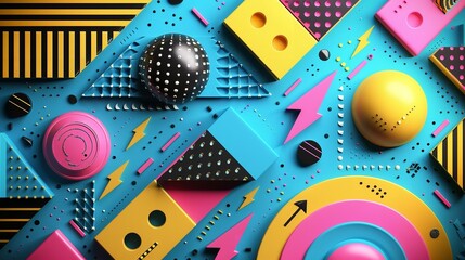 Poster - Illustration of abstract background with pastel minimal linear patterns shape and line. Template ready for use in web banner or print design, Generative AI.