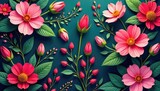 Intricate floral wallpaper with a consistent motif , wallpaper, seamless, leaves