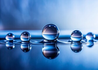Poster - Minimalist Close-up: Water Droplets on Camera Lens - Stock Photo