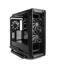 Poster - A high-quality black PC tower case with pre-installed fans and spacious interior, ready for a custom performance build.