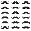 © Abdur Razzak ID: #52 - mustache silhouettes in vector format retro style, mustache silhouettes with sunglass, top hat, hats, etc