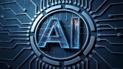 Aufkleber - Artificial Intelligence Technology Circuit Board Design Concept