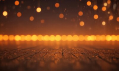 Wall Mural - Vibrant orange bokeh lights, soft festive blur, orange,  graphic