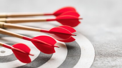 Poster - Darts on a symbolizing precision and focus in long-term goals and strategic planning for future achievements