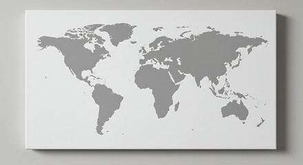  Modern Minimalist World Map Canvas Art Print