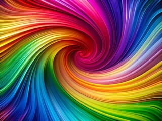 Poster - Vibrant Rainbow Swirl Pattern Background - Abstract Art Design Texture