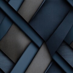 Poster - Abstract blue background with diagonal lines and geometric shapes offers a modern design ideal for corporate presentations and layouts SEAMLESS PATTERN