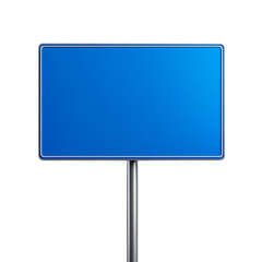 Poster - Illustrative depiction of a vibrant blue signpost, a symbol of guidance and information