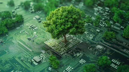 Poster - Tree on a circuit board