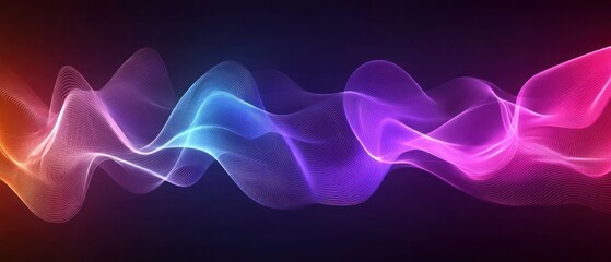 Poster - abstract colorful wave pattern