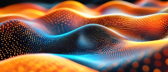 Poster - abstract wavy dot pattern