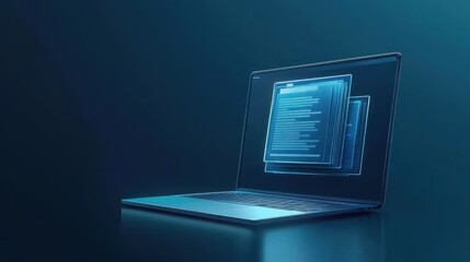 Poster - laptop displaying code