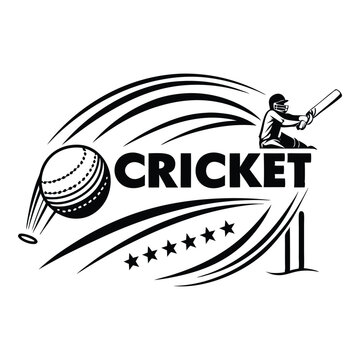 Monochrome Motion- Dynamic Cricket Emblem Logo