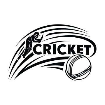 Monochrome Motion- Dynamic Cricket Emblem Logo