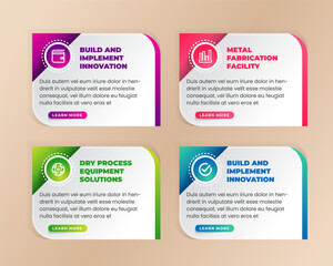 Poster - Vector illustration infographics four rounded rectangle layout with grey white gradient background. combined triangle element, icon, and text. editable design template. 