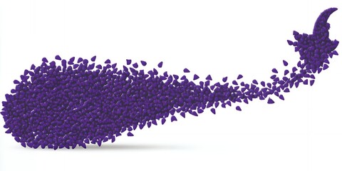 Poster - Abstract purple particles flowing in a dynamic crescent moon shape design ideal for backgrounds websites banners presentations and more