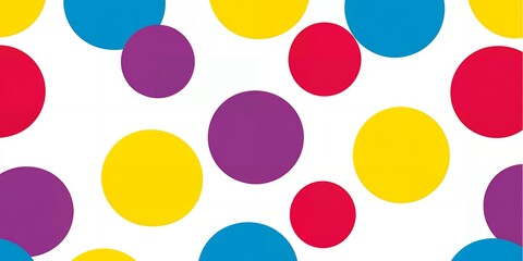Poster - Colorful Abstract Background with Large Overlapping Circles in Yellow Purple Red and Blue Ideal for Wallpaper or Design Projects