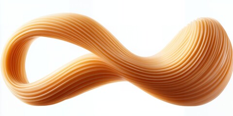 Poster - Abstract Smooth Beige Brown Swirling Lines Flowing Infinite Loop Design Element Background Texture