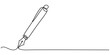 © Line emotion - Continuous one line of fountain pen in silhouette on a white background. Linear stylized.Minimalist, Pen Signature Continuous Line Icon. Continuous one line drawing writing pen isolated minimalist.