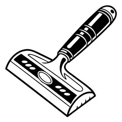 Poster - Download professional squeegee tool vector illustration for window cleaning and surface treatment needs today isolated on transparent background