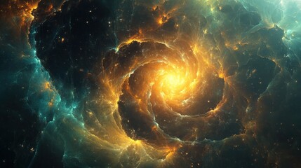 Wall Mural - mystical cosmic light abstract background with blank area for mockup wallpaper ai generated image