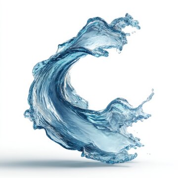Crescent water splash delivers kinetic refreshing purity
