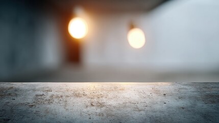 Leinwandbilder - Industrial Minimalist Product Showcase Concrete Surface with Dramatic Lighting - Urban Design Meets Performance-Driven Visual Storytelling for Innovative Brands