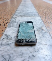 Aufkleber - Digital Fragility Shattered Screen Aesthetic - Exploring Tech Vulnerability, Urban Design Trends and Millennial Consumer Resilience in Smartphone Culture