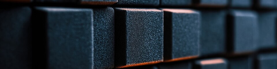 Leinwandbilder - Minimalist Acoustic Design High-Fidelity Sound Engineering with Premium Dark Textured Panels - Next-Gen Audio Production Visual Aesthetics