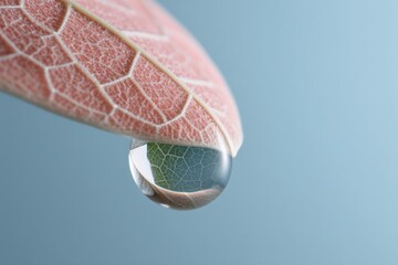 Poster - Micro-Ecosystem Visualization Cutting-Edge Climate Science Reveals Process Through Crystal Dewdrop Reflection in Ultra-High Resolution Botanical Macro