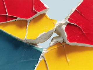 Fototapete - Fractured Reality Immersive Broken Glass Texture Visualizing Digital Disruption, Risk Management, and Structural Vulnerability in Modern Design