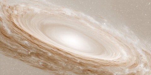 Leinwandbilder - Ethereal Cosmic Minimalism Neutral-Toned Spiral Galaxy Visualization for Immersive Digital Experience, AI-Enhanced Astronomical Wallpaper Design