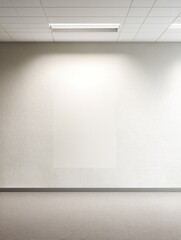 Poster - Minimalist Corporate Mockup Clean White Wall Design for Modern Business Branding, Digital Advertising, and Flexible Workspace Visualization