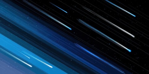 Fototapete - Cosmic Velocity Minimalist Digital Meteor Shower Visualization for Tech Branding, AR Design, and Futuristic Visual Storytelling in High-Resolution Digital Media