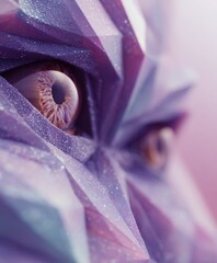 Leinwandbilder - Cybernetic Intimacy Translucent Polygon Futurism Meets Human Emotion - Digital Identity Visualization for Next-Gen Immersive Experience Design