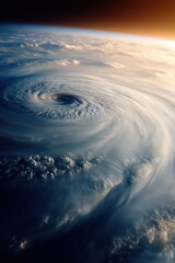 Poster - Climate Crisis Visualization Hypnotic Typhoon Vortex from Space - Immersive Environmental Data Storytelling for Global Sustainability Awareness