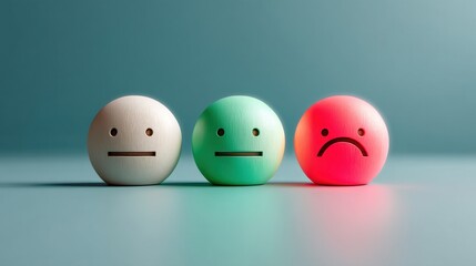 Poster - Minimalist Emotion Analytics Spherical UX Design Representing Customer Sentiment Mapping with Intuitive Color Psychology for Digital Experience Optimization
