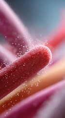 Leinwandbilder - Immersive Macro Soft Textured Digital Background with Ethereal Particle Dynamics - Cutting-Edge Visual Design for Creative Media and Tech Innovation