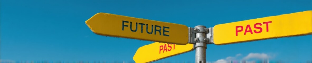 Fototapete - Strategic Crossroads Minimalist Urban Decision Signage Revealing Transformative Business Pathways and Innovative Organizational Trajectory Visualization