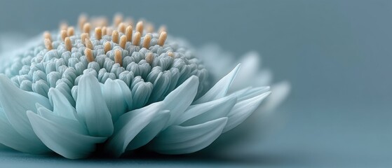 Poster - Ethereal Botanical Mindfulness Soft-Focus Cornflower Macro - Serene Nature Design Inspiration for Wellness Branding and Artistic Digital Content