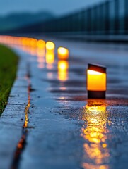 Poster - Atmospheric Nocturnal Infrastructure Illuminated Urban Pathway Design Showcasing Sustainable Lighting Innovation for Smart City Connectivity and Aesthetic Urban Experience