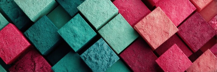 Aufkleber - Sustainable Design Mosaic Eco-Conscious Textured Blocks Showcasing Circular Economy Innovation in Modern Corporate Branding Strategy