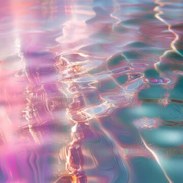 Background shows dreamy shimmer, glitch ripple haze