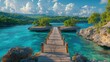 © intan ptra - Serene Wooden Bridge to Tropical Island Paradise