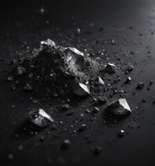 Wall Mural - diamond dust scattered across velvet black, ethereal glow , space, astronomy, cosmic dust