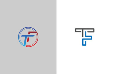 Poster - TF or FT Initial Letter Logo Design Elegant Modern Vector Template.