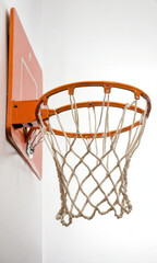 Poster - Basketball hoop attached to a wall, perfect for indoor shooting practice or display