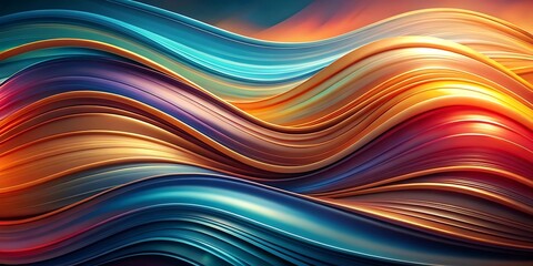 Poster - abstract art design background with silky wave