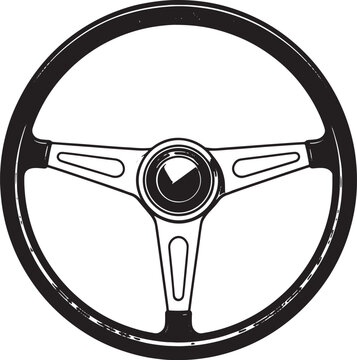 automobile steering wheel or driving wheel flat icon for apps and websites